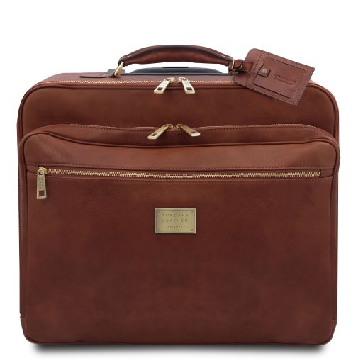 varsavia-leather-pilot-case-with-two-wheels-tl141888 - Ruskea
