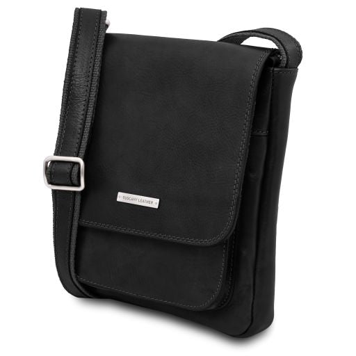 jimmy-leather-crossbody-bag-for-men-with-front-pocket-tl141407 - Musta - kuva 2