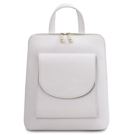 tl-bag-small-leather-backpack-for-women-tl142092 - Valkoinen