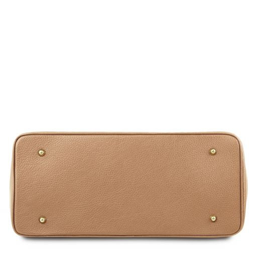 tl-bag-leather-handbag-with-golden-hardware-tl141529 - Champagne - kuva 3