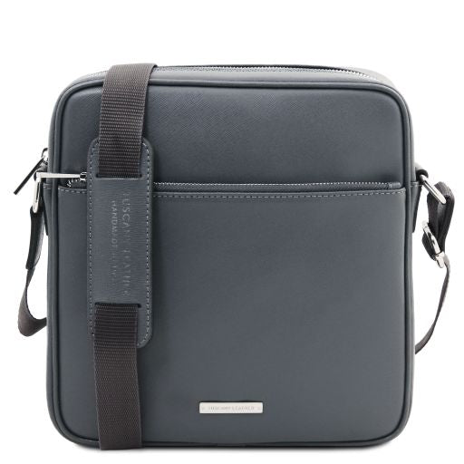 luke-saffiano-leather-crossbody-bag-for-men-tl142550 - Harmaa