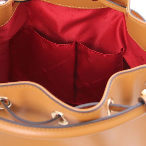 vittoria-leather-bucket-bag-tl141531 - Konjakki - kuva 5