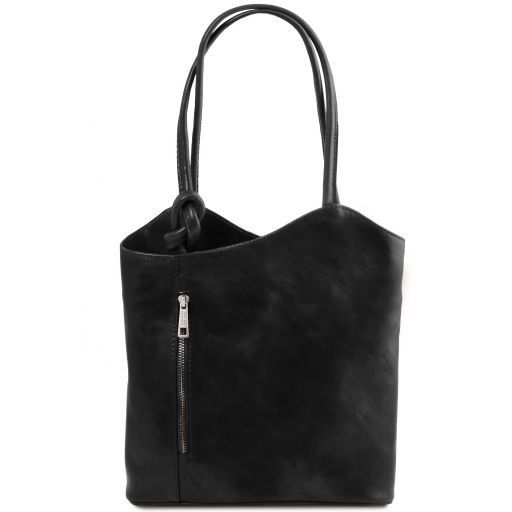 patty-leather-convertible-backpack-shoulderbag-tl141497 - Musta