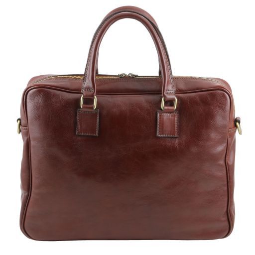 urbino-leather-laptop-briefcase-with-front-pocket-tl141241 - Tummansininen - kuva 4