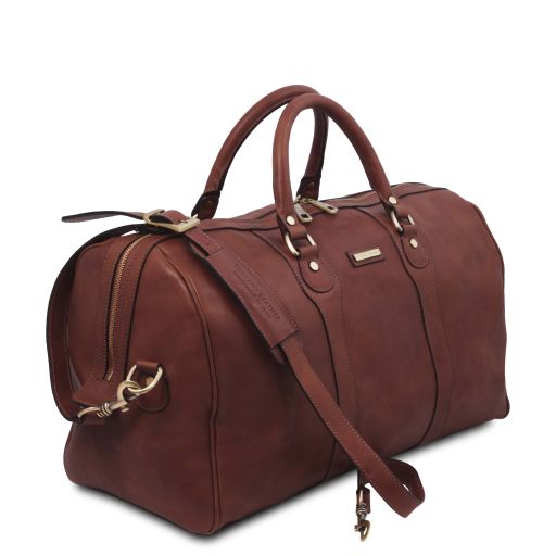oslo-leather-travel-duffle-bag-weekender-bag-tl141913 - Ruskea - kuva 2