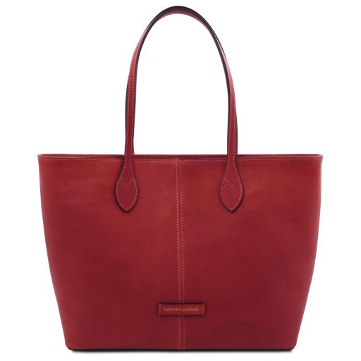 essenza-leather-shoulder-bag-tl142612 - Punainen