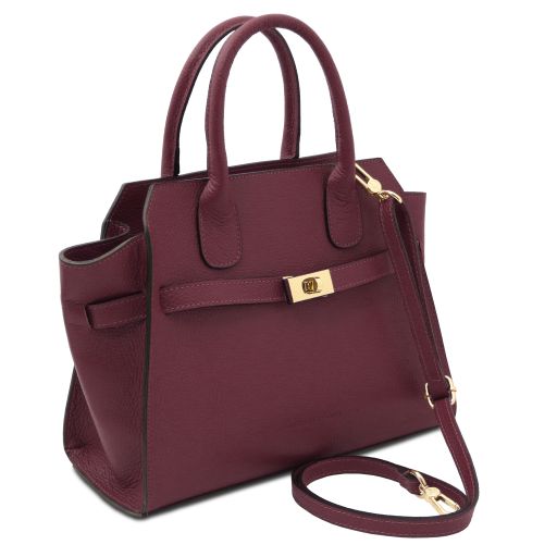 origami-leather-tote-tl142507 - Viininpunainen - kuva 2