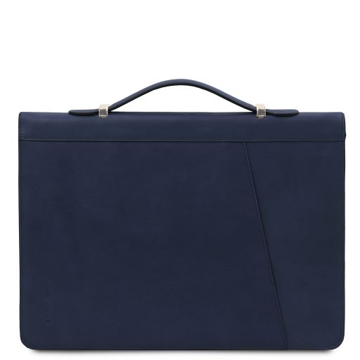 cesare-leather-document-case-with-handle-and-ring-binder-tl142554 - Tummansininen - kuva 2