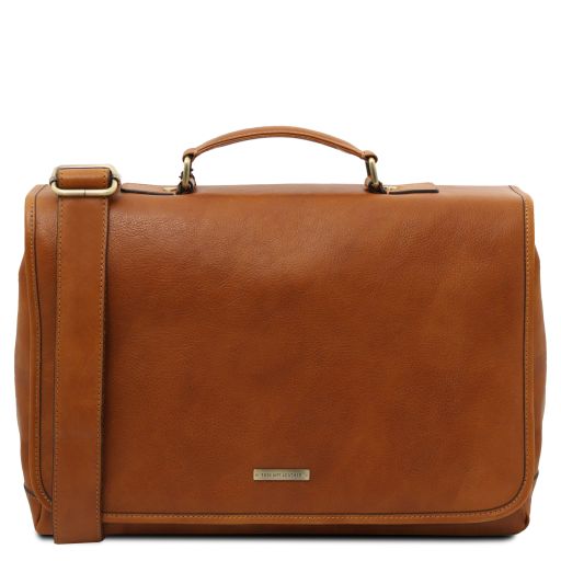 mantova-leather-multi-compartment-briefcase-with-flap-tl142068 - Luonnonväri