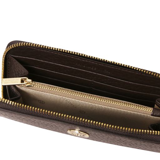 financier-exclusive-zip-around-leather-wallet-tl142494 - Tummanruskea - kuva 5