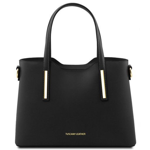 olimpia-leather-tote-small-size-tl141521 - Musta