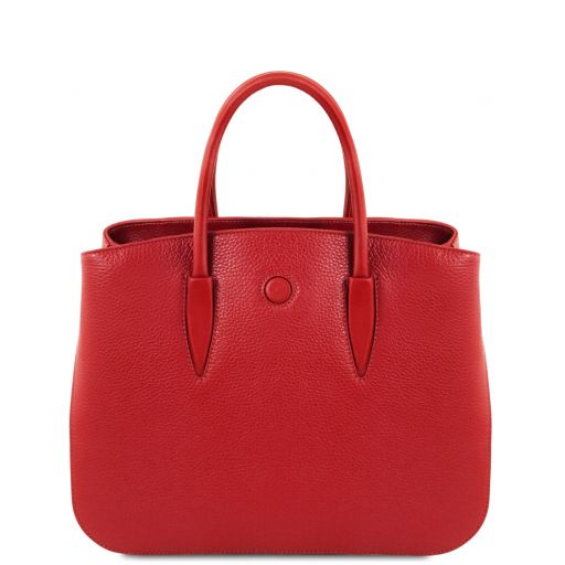 camelia-leather-handbag-tl141728 - Lipstick Red