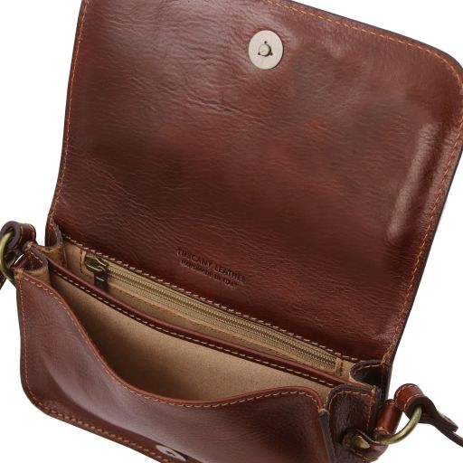 carmen-leather-shoulder-bag-with-flap-tl141713 - Ruskea - kuva 3