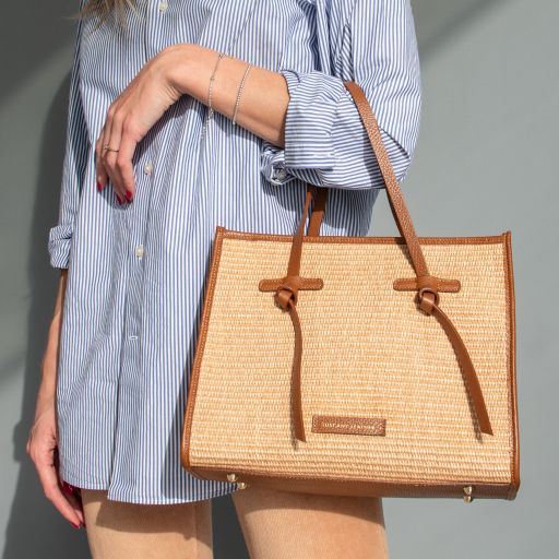 frame-raffia-shoulder-bag-tl142566 - Konjakki - kuva 9