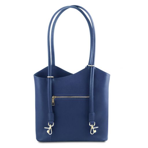 patty-saffiano-leather-convertible-backpack-shoulderbag-tl141455 - Tummansininen - kuva 3
