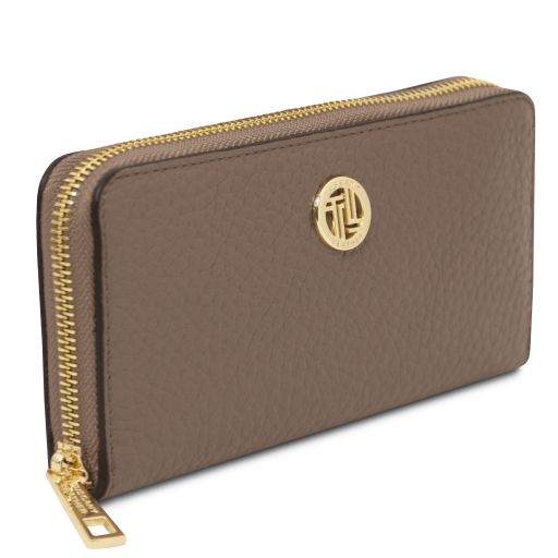 financier-exclusive-zip-around-leather-wallet-tl142494 - Dark Taupe - kuva 2