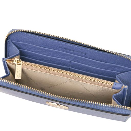 financier-exclusive-zip-around-leather-wallet-tl142485 - Sininen - kuva 4