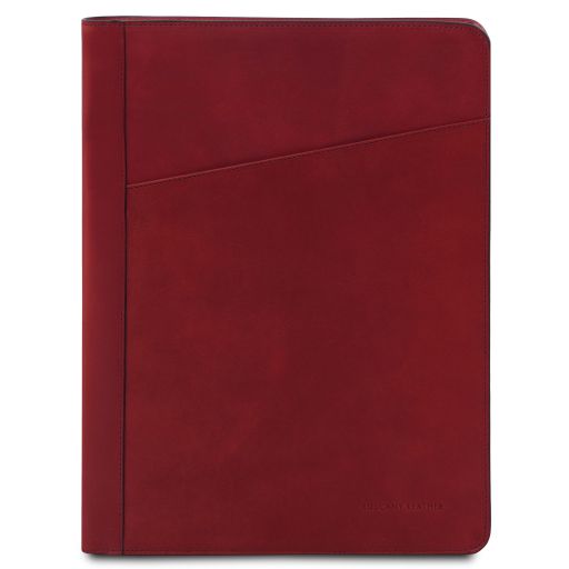 augusto-leather-document-case-with-ring-binder-tl142555 - Punainen