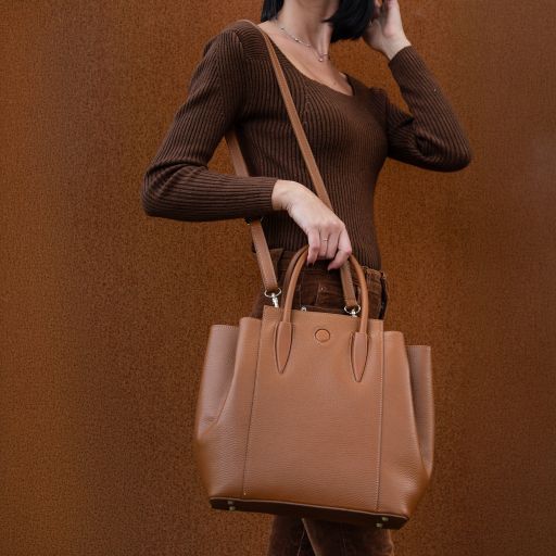 tulipan-leather-handbag-tl141727 - Light Taupe - kuva 9
