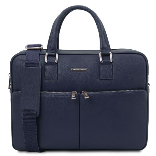 treviso-leather-laptop-briefcase-tl142546 - Tummansininen