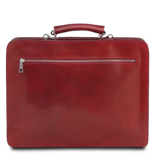 venezia-leather-briefcase-2-compartments-tl141268 - Punainen - kuva 3