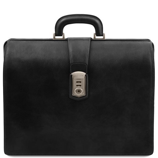 canova-leather-doctor-bag-briefcase-3-compartments-tl142352 - Musta