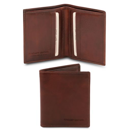 exclusive-2-fold-leather-wallet-for-men-tl142064 - Ruskea