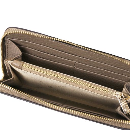 financier-exclusive-zip-around-leather-wallet-tl142494 - Dark Taupe - kuva 6