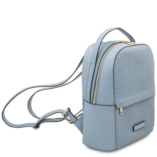 dedalo-woven-printed-leather-backpack-tl142576 - Vaaleansininen - kuva 2
