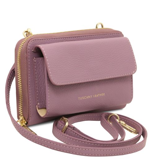 urania-leather-wallet-phone-holder-with-strap-tl142433 - Lilac - kuva 2