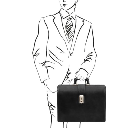 canova-leather-doctor-bag-briefcase-3-compartments-tl142352 - Musta - kuva 2