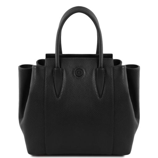 tulipan-leather-handbag-tl141727 - Musta