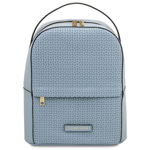 dedalo-woven-printed-leather-backpack-tl142576 - Vaaleansininen
