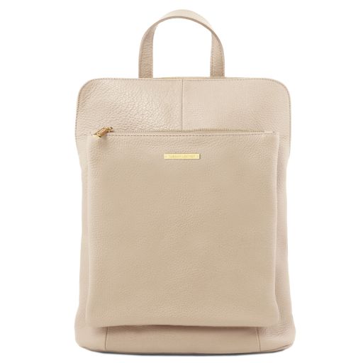 tl-bag-soft-leather-backpack-for-women-tl141682 - Beige