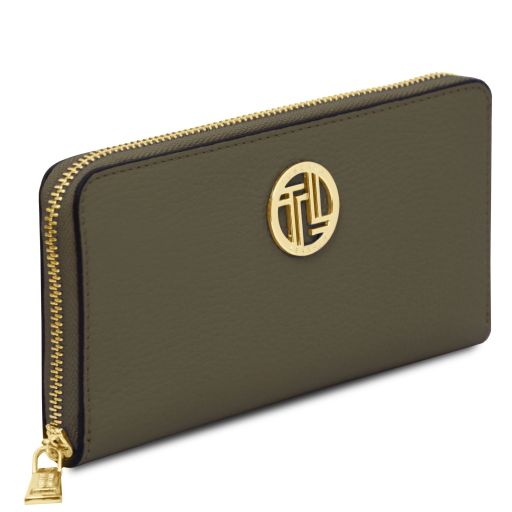 financier-exclusive-zip-around-leather-wallet-tl142485 - Forest Green - kuva 2