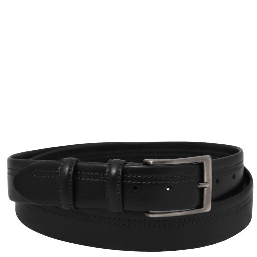 classic-35mm-tubular-leather-belt-tl142530 - Musta