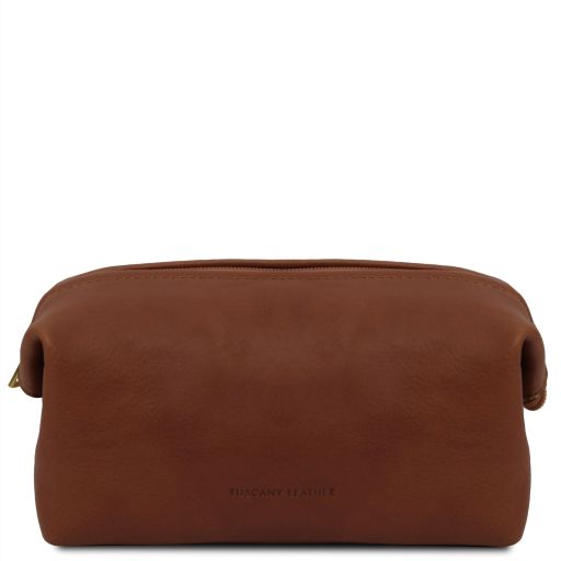 smarty-leather-toiletry-bag-small-size-tl141220 - Ruskea