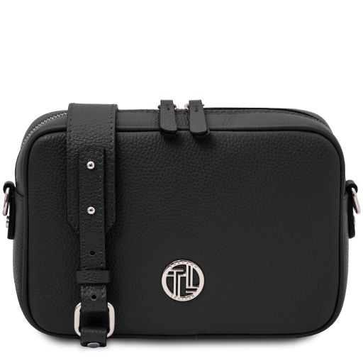 cubetto-leather-shoulder-bag-tl142499 - Musta