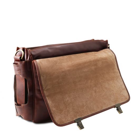 ventimiglia-leather-multi-compartment-briefcase-with-front-pockets-tl142069 - Tummanruskea - kuva 6