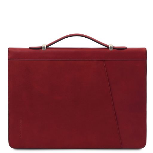 cesare-leather-document-case-with-handle-and-ring-binder-tl142554 - Punainen - kuva 2