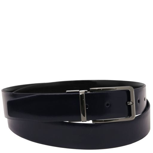 elegant-double-sided-brushed-leather-belt-35mm-tl142540 - Tummansininen