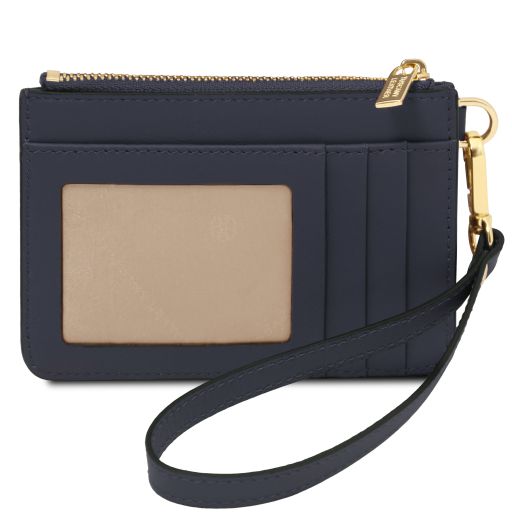 leather-card-holder-with-handle-tl142544 - Tummansininen