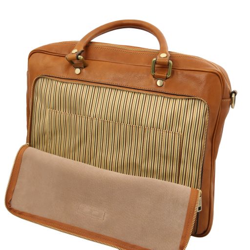 pisa-leather-laptop-briefcase-with-front-pocket-tl142427 - Ruskea - kuva 5