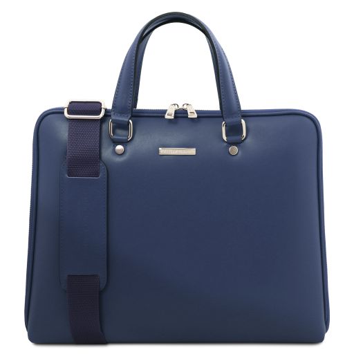 verona-saffiano-leather-business-bag-tl142547 - Tummansininen