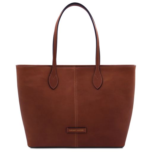 essenza-leather-shoulder-bag-tl142612 - Ruskea