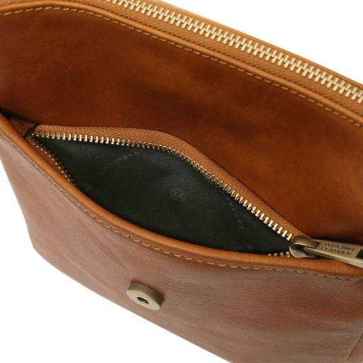 john-leather-crossbody-bag-for-men-with-front-zip-tl141408 - Luonnonväri - kuva 5