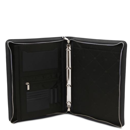 cesare-leather-document-case-with-handle-and-ring-binder-tl142554 - Musta - kuva 6