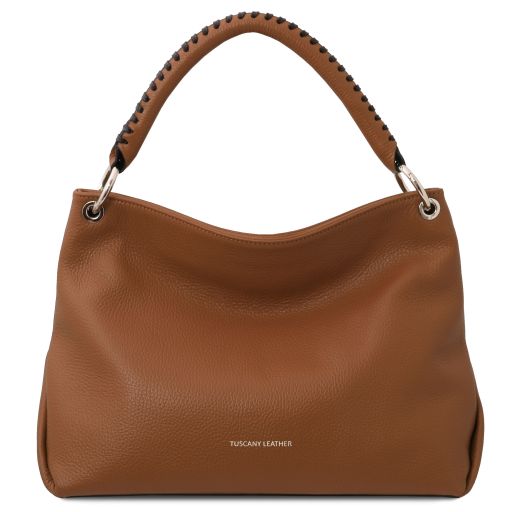 tl-bag-soft-leather-shoulder-bag-tl142087 - Konjakki