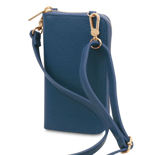 tl-bag-leather-wallet-phone-holder-with-strap-tl142323 - Denim - kuva 3