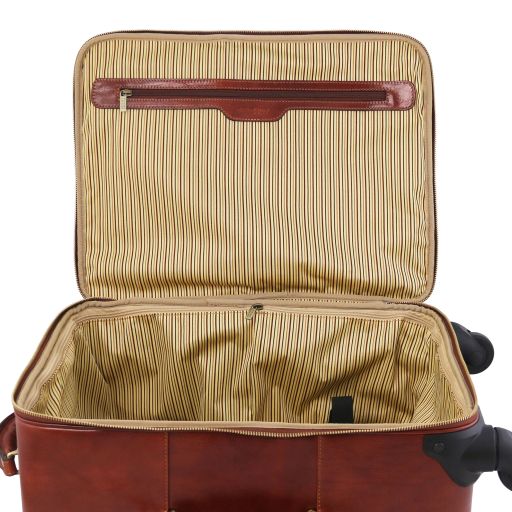 tl-voyager-4-wheels-vertical-leather-trolley-tl141911 - Ruskea - kuva 7